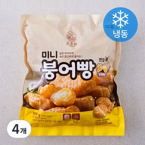 소소담 슈크림 미니 붕어빵 (냉동), 600g, 4개