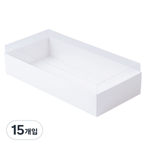 봄91 투명 PET덮개 마카롱 상자 대 22 x 10.3 x 5.3 cm, 15개입