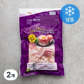 진주햄 매일매일 고소한 베이컨 (냉동), 1kg, 2개