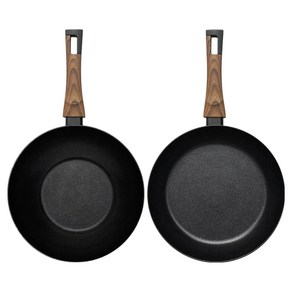 실바트 인덕션 까리노 프라이팬 세트 2개, 블랙, 1세트, 프라이팬 28cm + 궁중팬 28cm