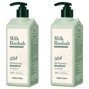 밀크바오밥 시카 리프레싱 샴푸 그린 플로럴향, 500ml, 2개