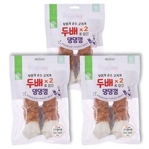 더내추럴 강아지 두배 댕댕껌 16cm 2p, 치킨맛, 200g, 3개