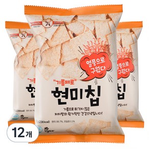 국산 기름제로 현미칩, 60g, 12개