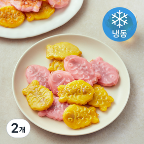 올바른 옐로우 & 핑크 붕어떡 깨앙금 (냉동), 1kg, 2개