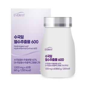 에버핏 수국잎 열수추출물 600 60g, 60정, 1개