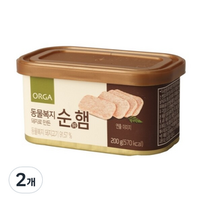 ORGA 동물복지 돼지로 만든 순햄 200g