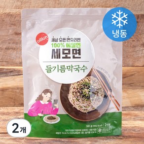 올리온 100% 메밀면 세모면 들기름 막국수 2인분 (냉동), 381g, 2개