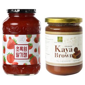 카야하우스 카야잼 브라운 400g + 딸기잼 1kg, 1세트