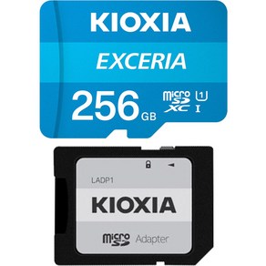 키오시아 EXCERIA XC UHS-I micoSD 메모리카드 LMEX1L256GG2 + SD 어댑터 세트, 256GB, 1개