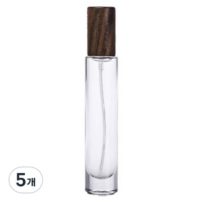 엘라라 예쁜 투명한 향수 공병 15ml, 5개, 원통 호두 뚜껑