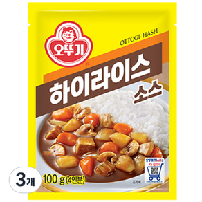 오뚜기 하이라이스 소스, 100g, 3개