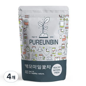 푸른빈 캐모마일 꽃잎 차, 80g, 1개입, 4개