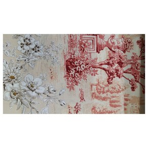 더블유 CM 20수 평직 유럽정원 레드 원단110 x 270 cm, 1개