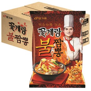 빙그레 꽃게랑 불짬뽕 스낵, 70g, 16개