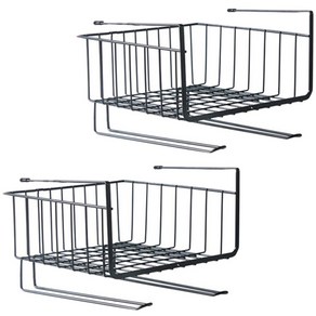 블럭마트 주방선반 겸용 다용도걸이 2p, 블랙, 2개