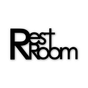 디자인신드롬 Rest oom 문패/도어사인, 블랙