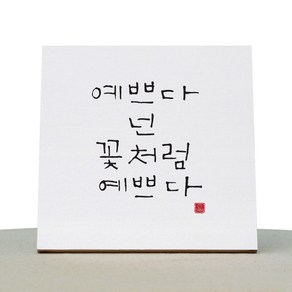 1AM 캘리그라피 힐링 캔버스 백색액자 예쁘다 넌