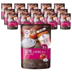 청정원 로제 스파게티소스 싱글파우치, 170g, 16개