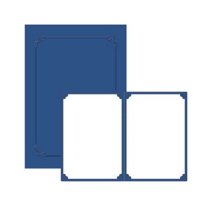 우진 무지 끼움식 종이상장케이스 350g 22.8 x 31.5 cm, 청색, 10개입