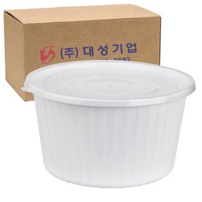 쿡앤락 사출 감자탕용기 대 3.2L 백색 세트, 100개입, 1개