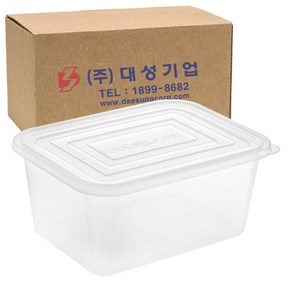 쿡앤락 사각밀폐용기 5L 투명 세트, 1개, 50개입