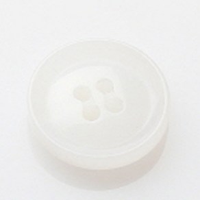 HR빅버튼 아이리스 단추 18mm, 화이트, 12개