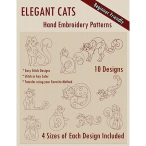 Elegant Cats Hand Emboidey Patten Papeback, Ceatespace Independent Publishing Platfom