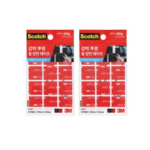 스카치 3M 강력 투명 폼 양면테이프 325CT 25 x 25mm 12p