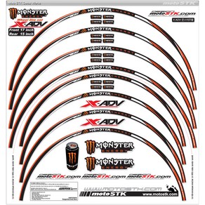 스텝원 모토스티커 혼다 X ADV 휠스티커