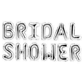 파티팡 은박 풍선세트 BRIDAL SHOWER, 실버, 1세트