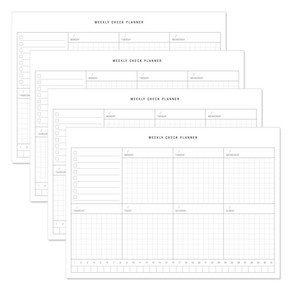 데얼스 스케줄러 20매 4p, 위클리체크, A5(210 x 148 x 3 mm)