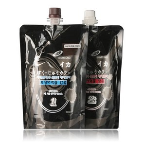 금송 뉴겐 이카보쿠쥬우 오징어먹물 염모제 1제 600ml + 2제 600ml