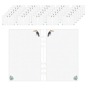 빅드림 꾸꾸까까 6공 다이어리 그림속지 모눈노트 10p, A5(142 x 210 mm), 20매