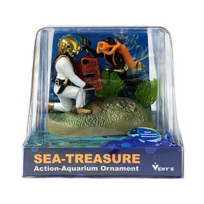 SEA TREASURE 머구리 잠수부 전투 엑션 에어 수조장식, 1개