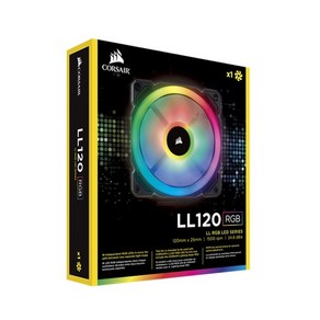 커세어 게이밍 PC 쿨링팬 LL120 RGB, 1개