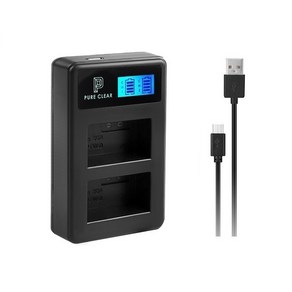 퓨어클리어 고프로 AHDBT-401 LCD 듀얼 USB 호환충전기, 1개