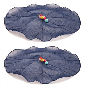하율공방 고급 모시 전통 연잎 밥상보 곤색, 2개