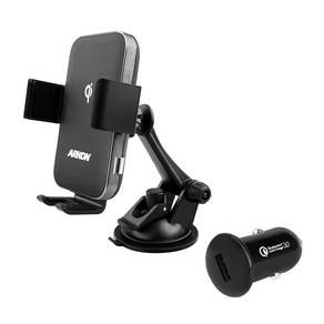 ARKON 무선N오토 FOD 차량용 유리 대쉬 무선충전 핸드폰 거치대 AWC379 + 시거잭 세트, 1세트, 혼합색상