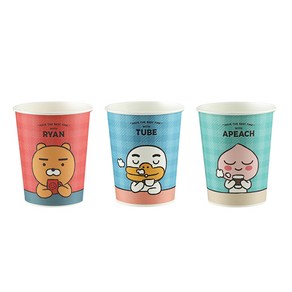 카카오프렌즈 라이언카페 종이컵 라이언 285ml x 50p + 어피치 285ml x 25p + 튜브 285ml x 25p 세트