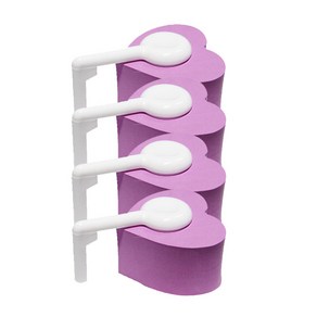 블럭마트 하트 경첩용 문닫힘방지, 퍼플, 4개