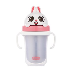 에디슨 프렌즈 흘림방지 입체 빨대컵 2 300ml, 토끼래니, 1개