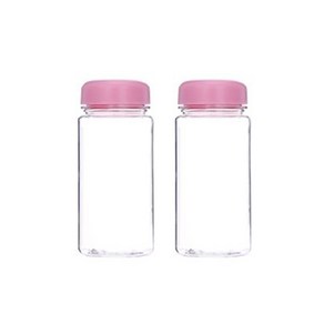 보틀트리 무지 페트 미니 마이보틀, 핑크, 350ml, 2개