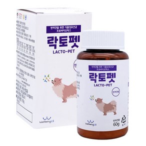 락토펫 강아지 영양제, 장건강/유산균, 60g, 1개