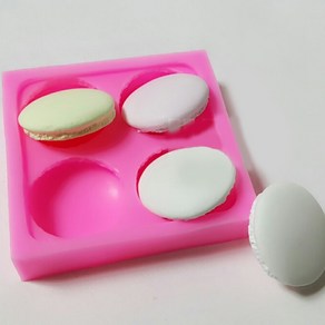 마카롱 반쪽 몰드 4구, 혼합색상