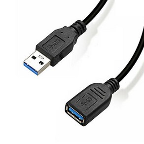 퀄리티어슈런스 고급형 USB 3.0 연장 케이블 블랙, 1개, 0.6m