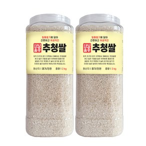 대한농산 2024년산 햅쌀 통에담은 경기 추청 아끼바레쌀 백미, 상등급, 2kg, 2개