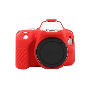 CANON 200D/200DII 카메라 실리콘 바디보호용 케이스 레드, 1개