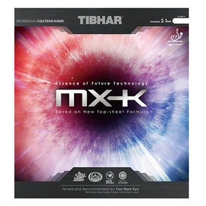 TIBHAR 에볼루션 MX-K 47.5도 탁구러버, 빨강, 1개