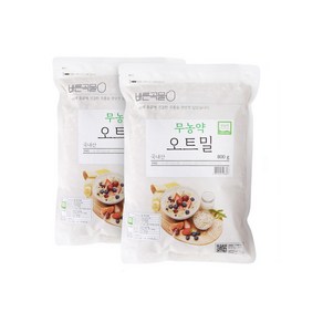 바른곡물 국내산 무농약 오트밀, 800g, 2개