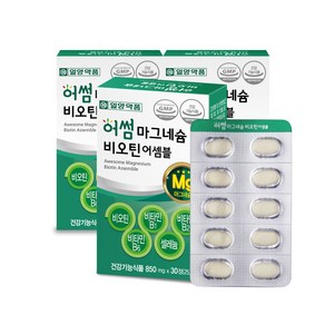 일양약품 어썸 마그네슘 비오틴 어셈블 25.5g, 30정, 3개